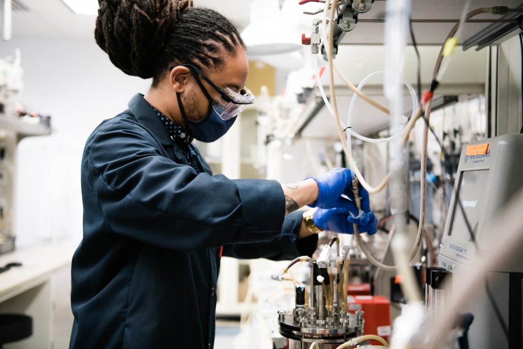 Scientist at work in lab