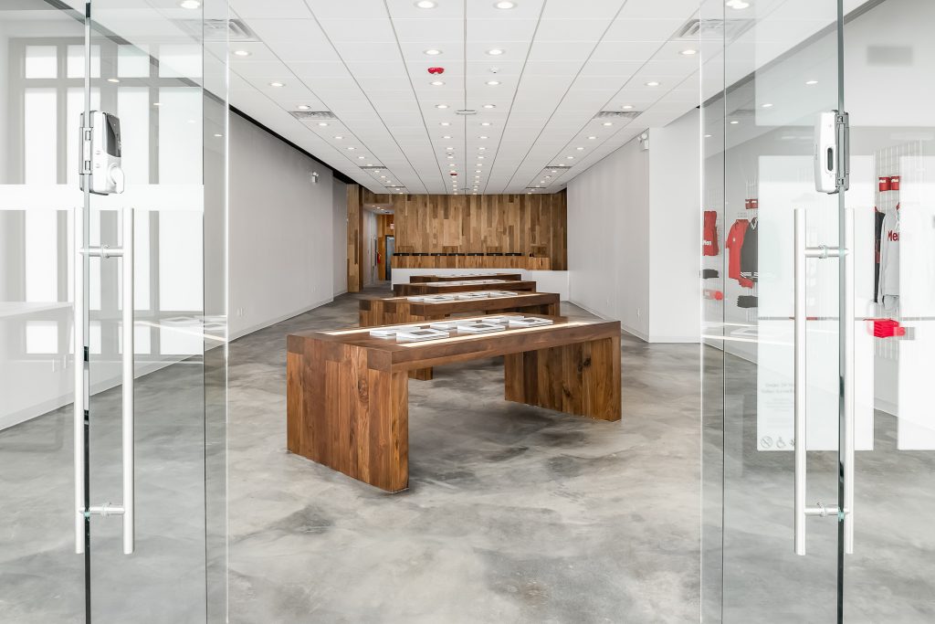 View through the front door into MedMen in Oak Park