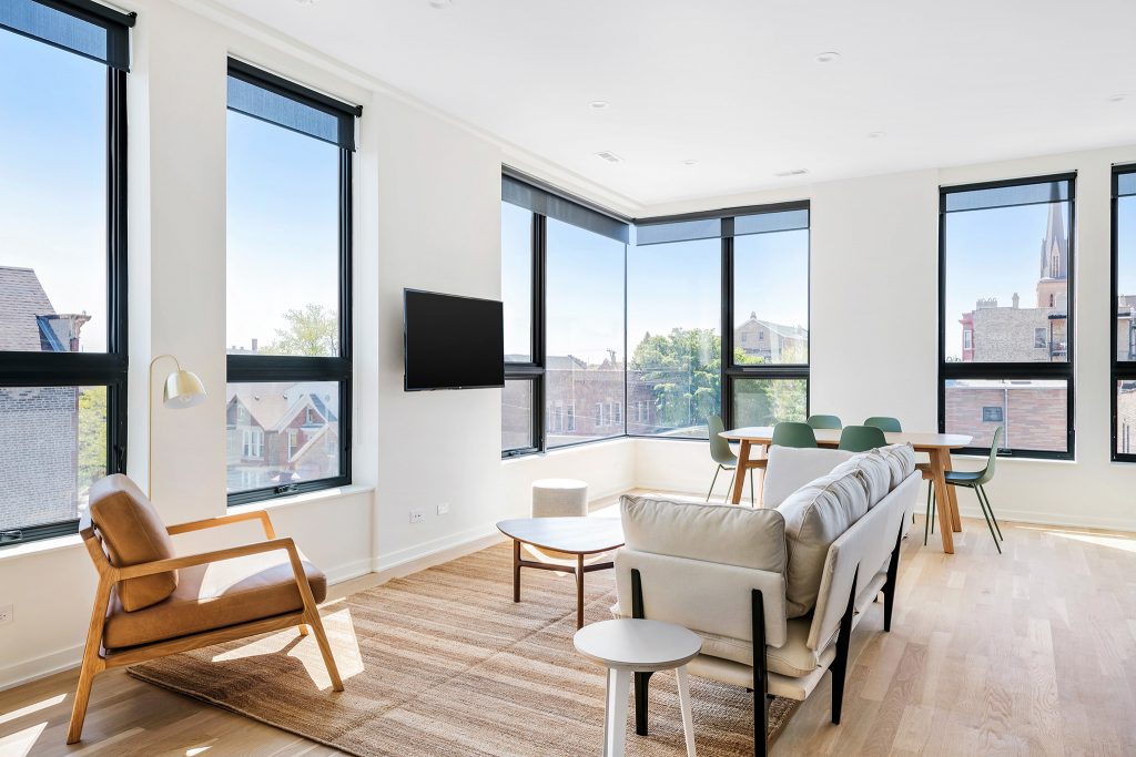 Modern Apartment Kitchen by Avenue Builders, Architectural Photography in Chicago