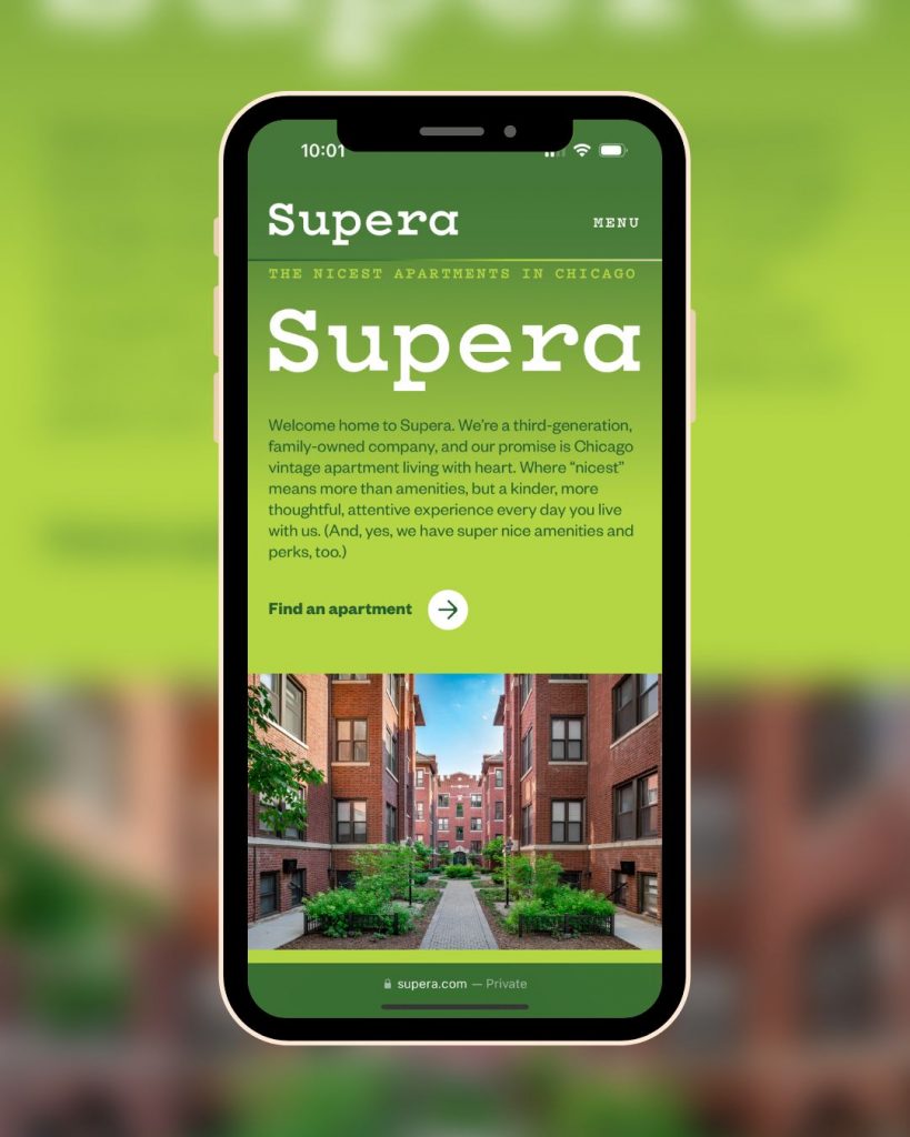 Digital Tear Sheet of Supera Asset Management Website, Web Design by Span Studio.