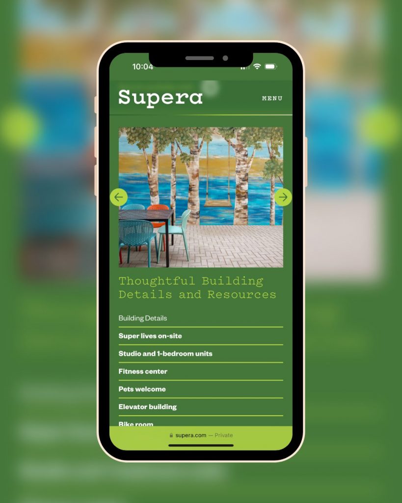 Digital Tear Sheet of Supera Asset Management Website, Web Design by Span Studio.