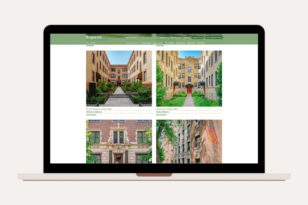 Digital Tear Sheet of Supera Asset Management Website, Web Design by Span Studio.