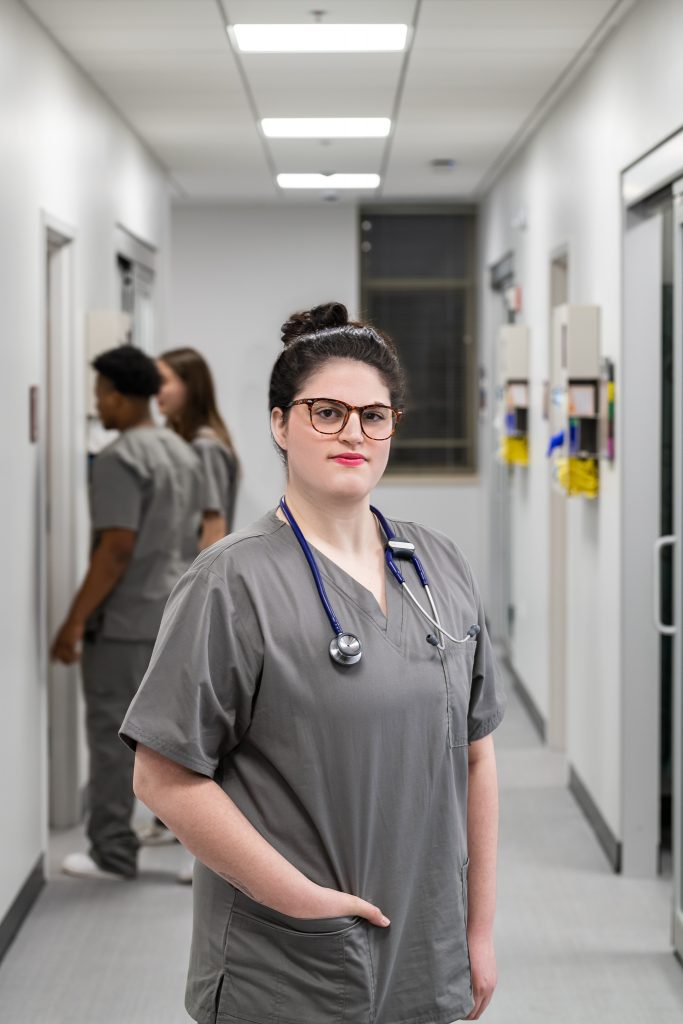 Concordia University Chicago BSN Program, Nursing Simulation Lab Student Portrait, Educational and Healthcare Photos