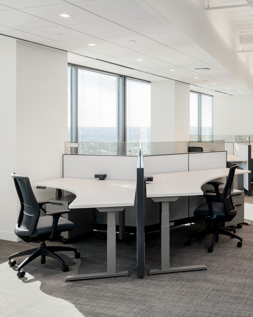 Office workstations at the Baird & Warner Title Headquarters in Schaumburg, IL