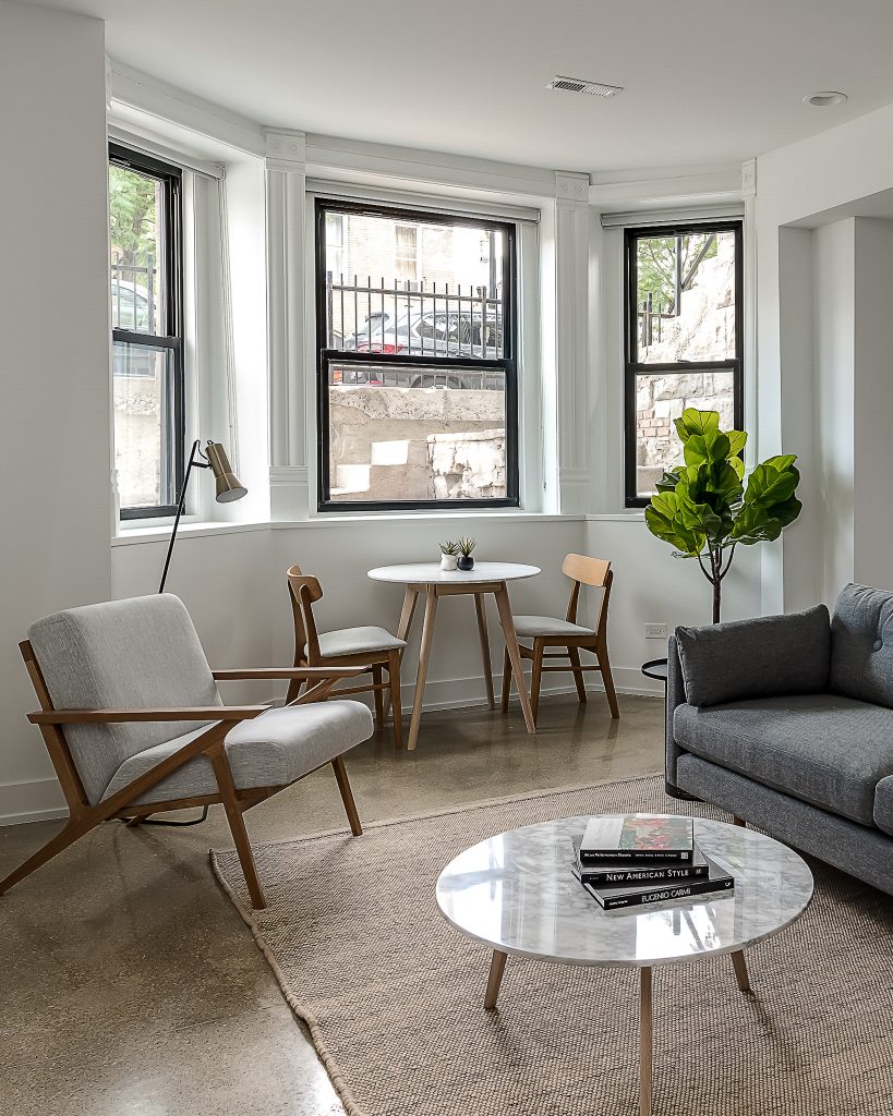Dining and Living Area in Garden Level Apartment