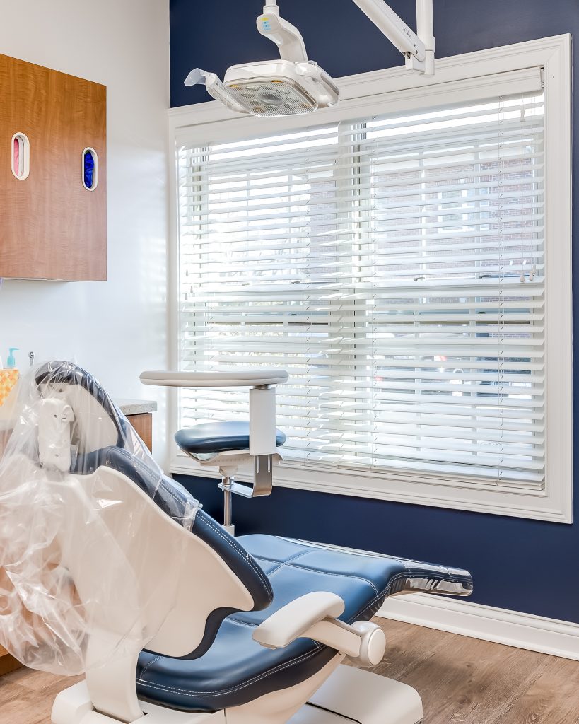 Interior of a modern dental office with large window