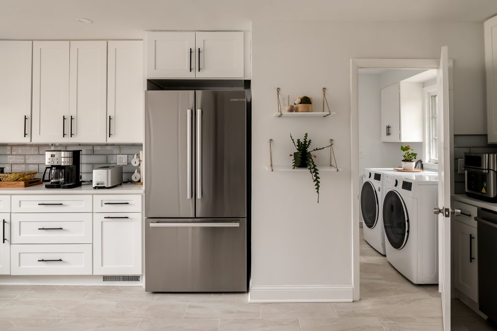 Minimalist White Kitchen in Short Term Rental