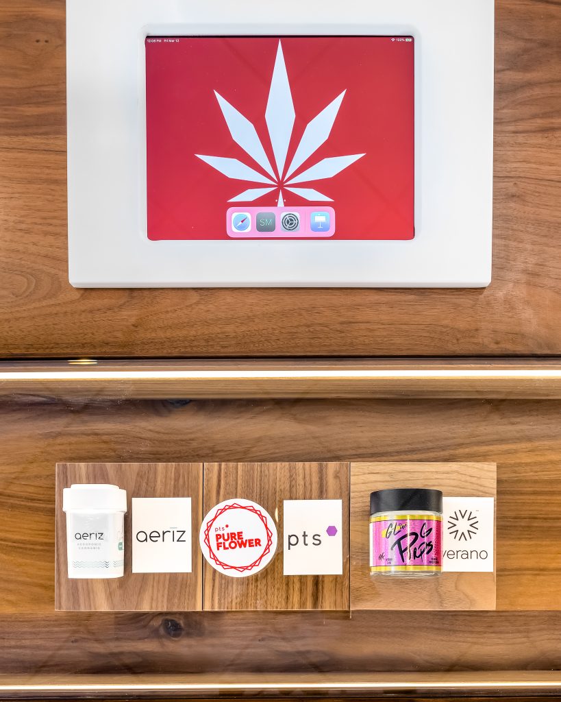 Detail of MedMen display