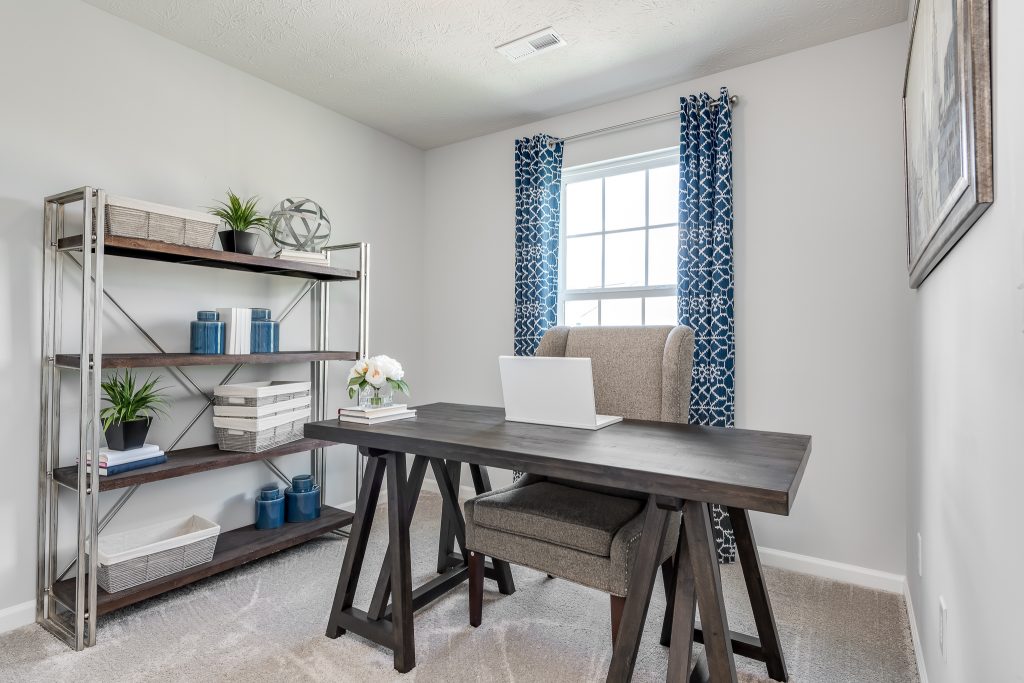 Styled home office in model home