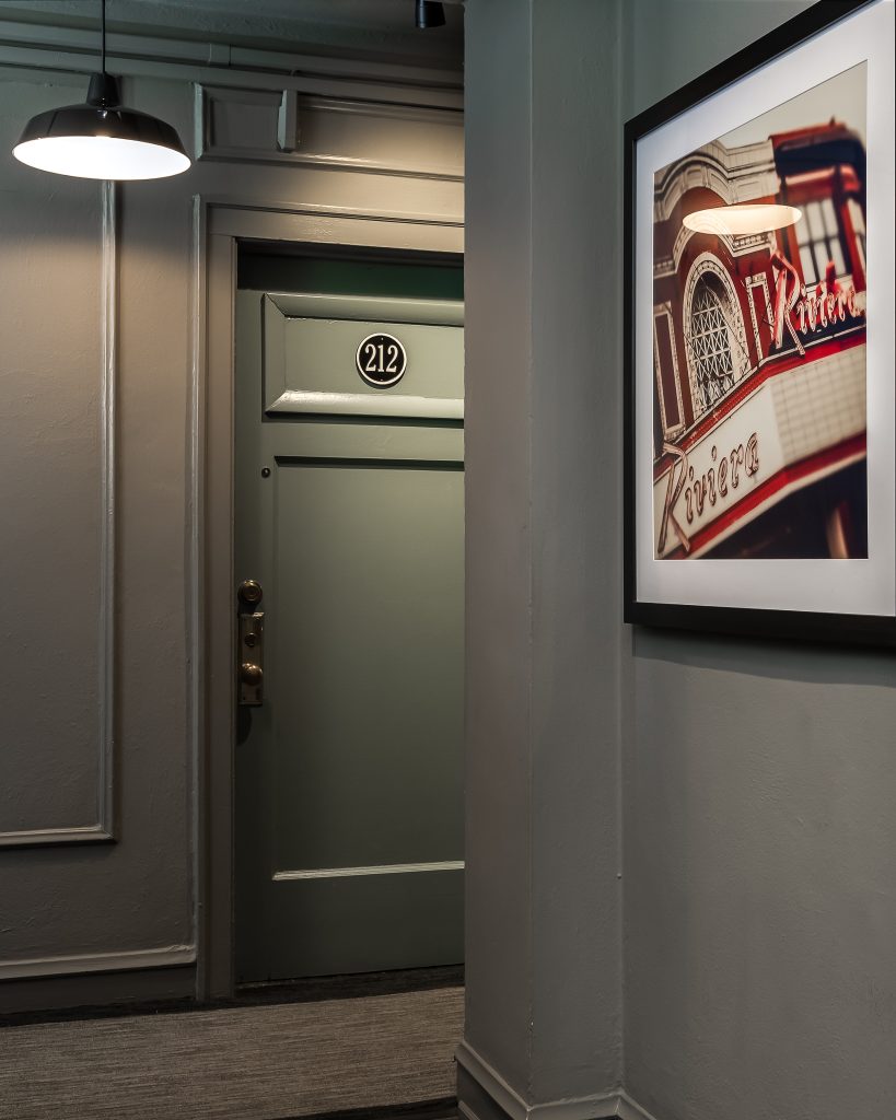 Vintage Hallway detail in classic Chicago apartment building