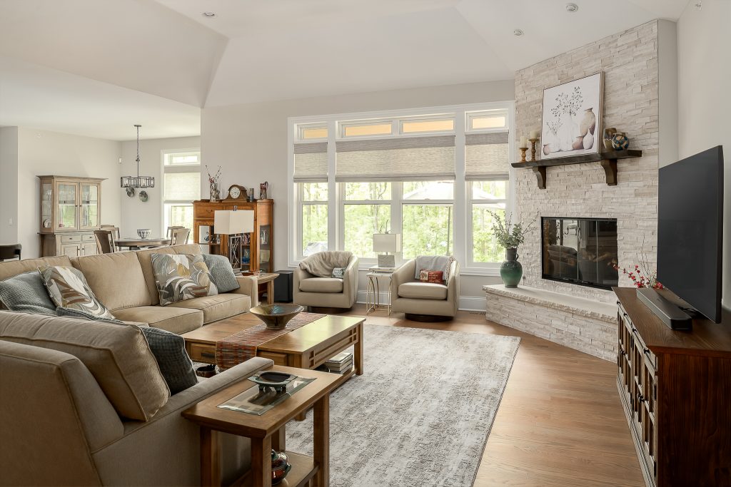 Cozy living space in custom home