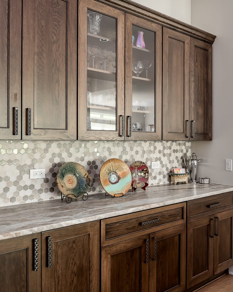 detail of custom kitchen cabinetry