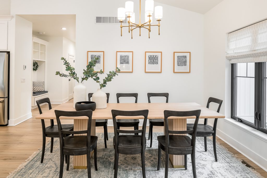 dining room in luxury home rental