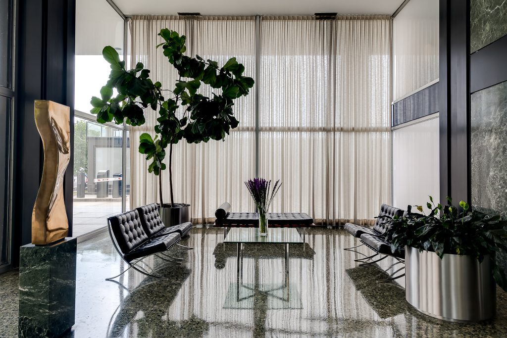 Chicago high rise lobby.