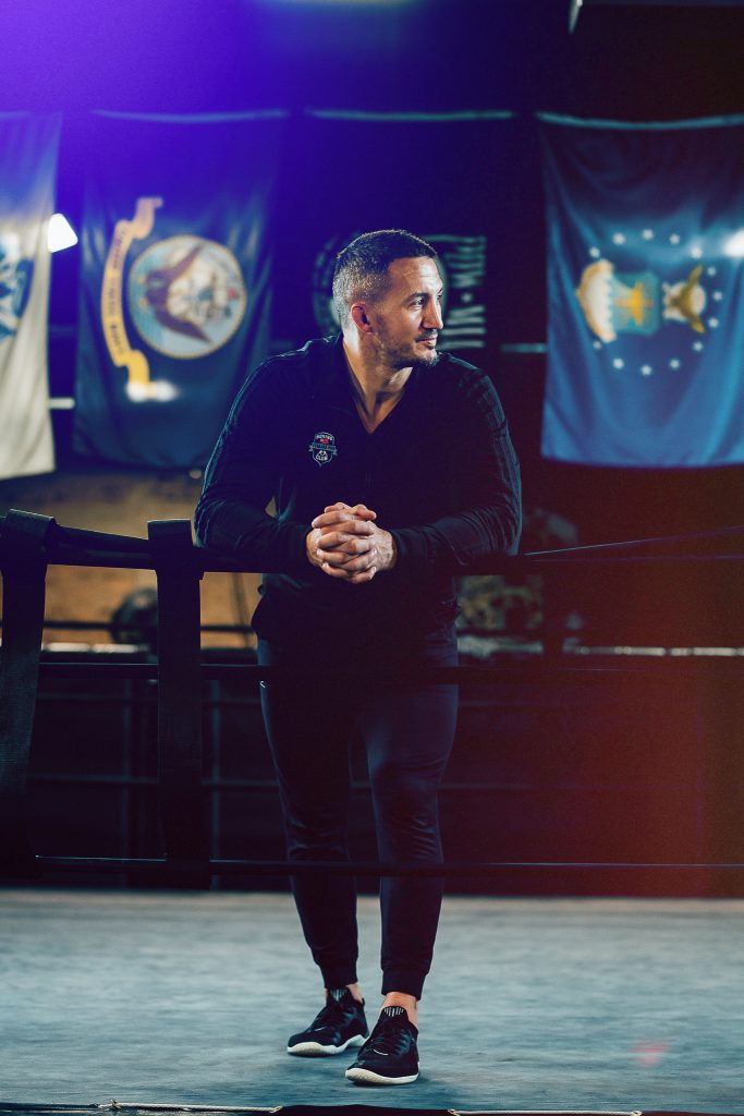 Personal trainer branding headshot in boxing ring