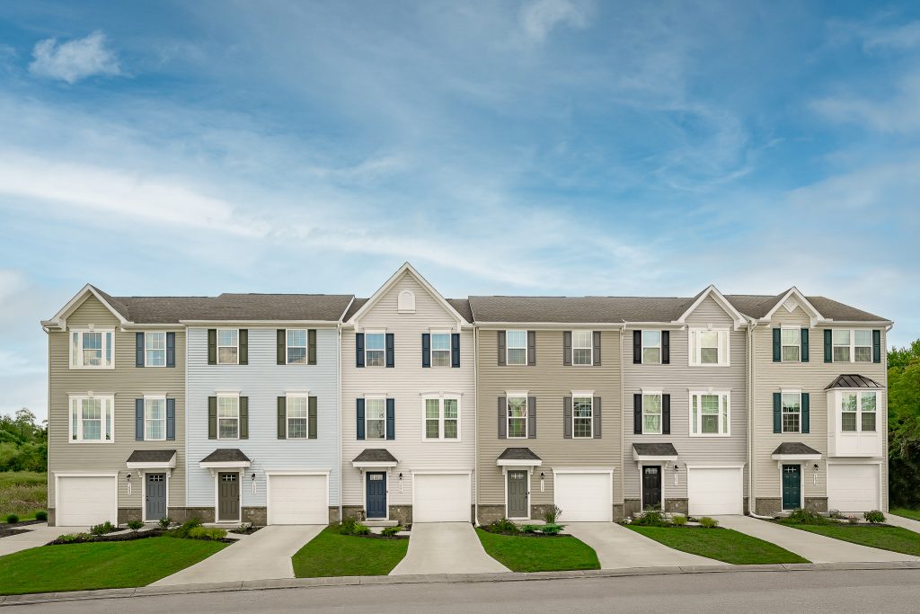Townhome exteriors in Cincinnati