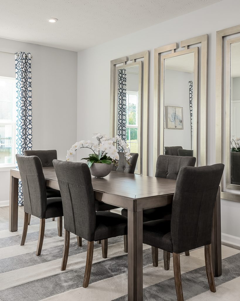 Formal dining room with contemporary decor