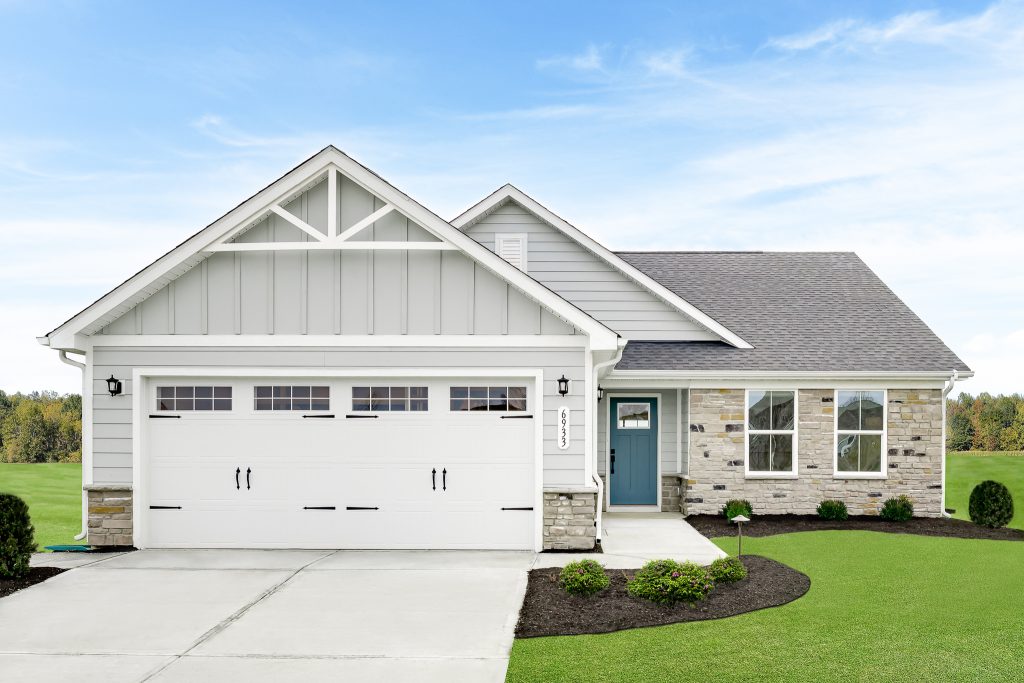 New construction ranch home with two car garage